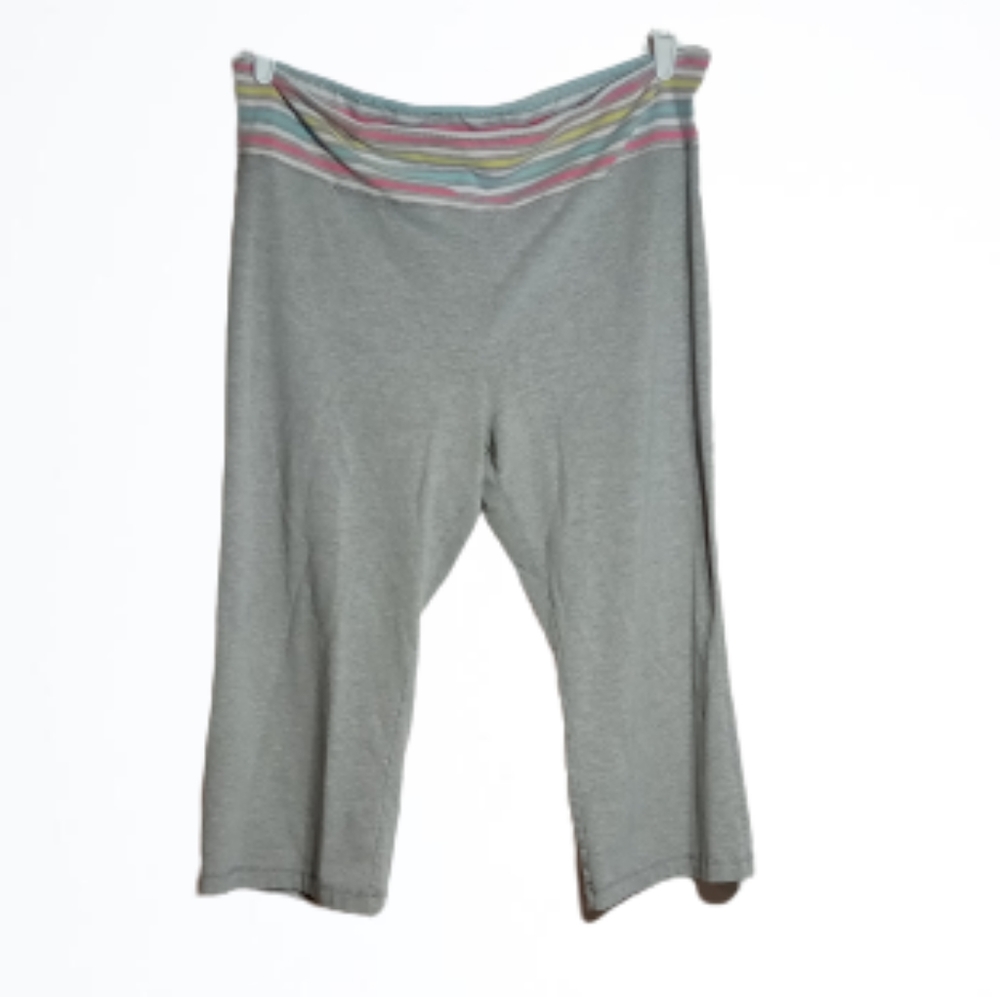 Mix & Co Gray Stretchy Exercise Yoga Capris Sz 2X